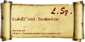 Lukácsi Szabolcs névjegykártya